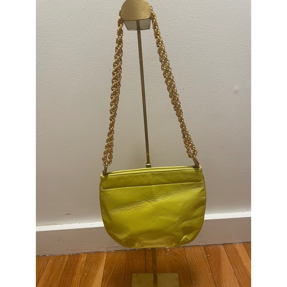 Vintage‎ Coblentz Originals Bag Green Leather Chain Strap Shoulder 80s 90s